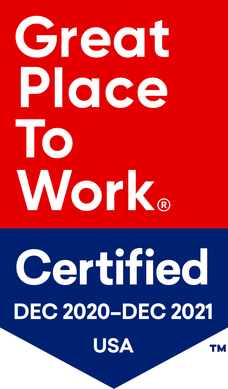 Great Place To Work® Certified Dec 2020-Dec 2021 USA