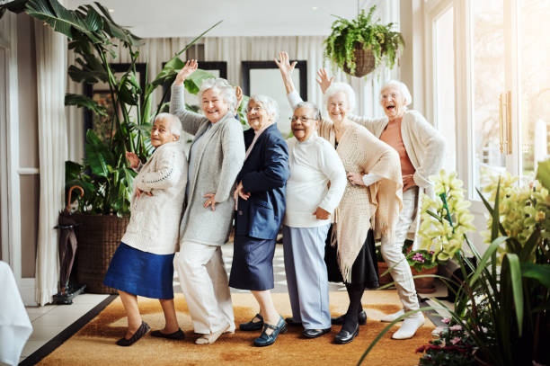 group of seniors posing for a photo